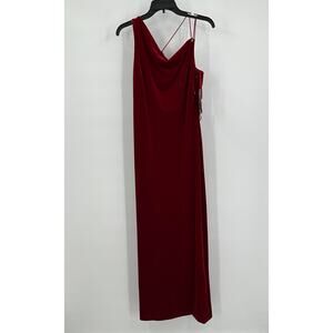 Rimini Womens Dress 10 Velvet Gown Red Vampire Evening Slip‎ Minimalist Goth Vtg